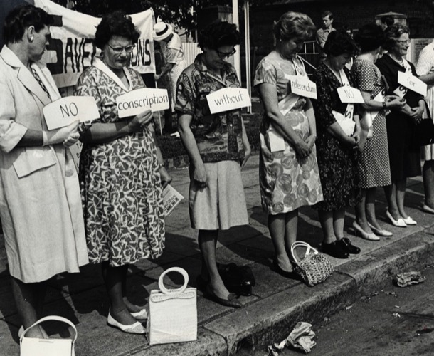 mothers protesting conscription