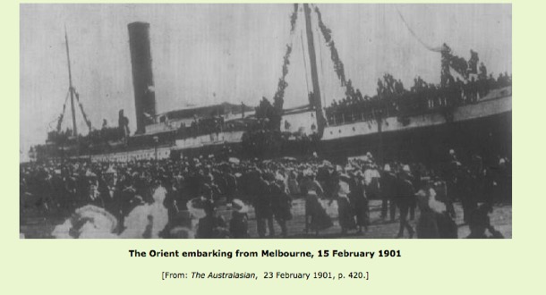 the Orient embarking